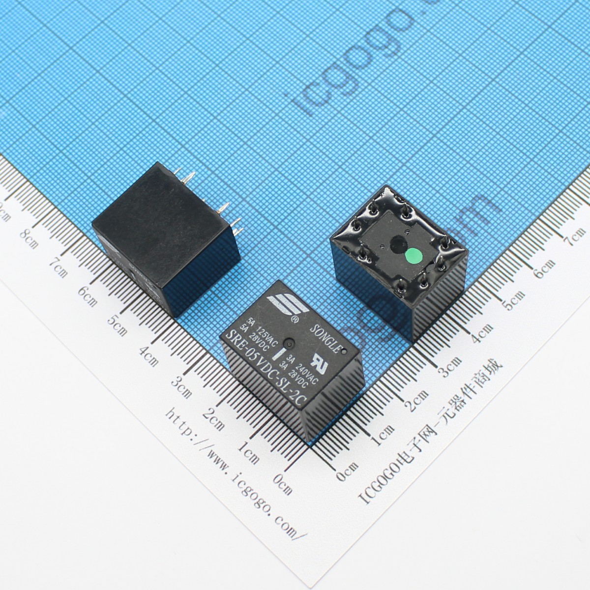 松乐 信号继电器 SRE-05VDC-SL-2C 5V 2C型 转换 双组转换型 SONGLE RELAY 密封型 8P 8脚